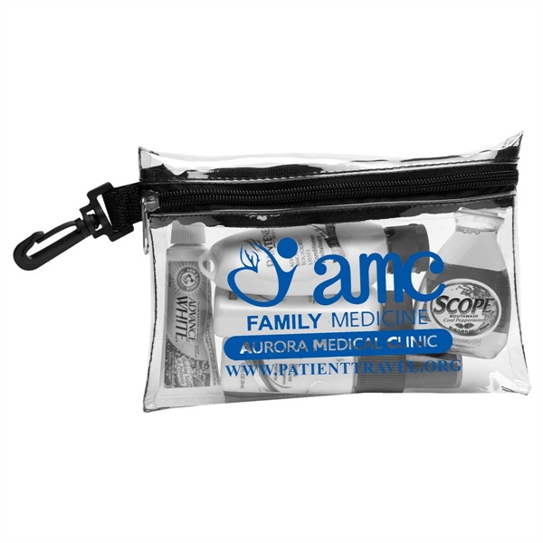 7 1/2" x 5" 420 Denier polyester zippered pouch with plastic... from ASI 62660 Innovation Line