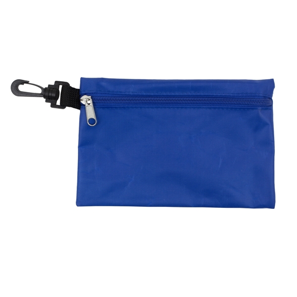 7 1/2" x 5" 420 Denier polyester zippered pouch with plastic... from ASI 62660 Innovation Line