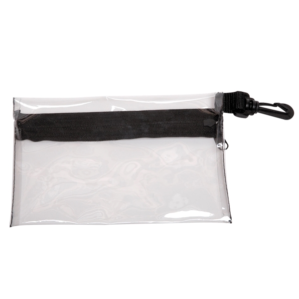 7 1/2" x 5" 420 Denier polyester zippered pouch with plastic... from ASI 62660 Innovation Line