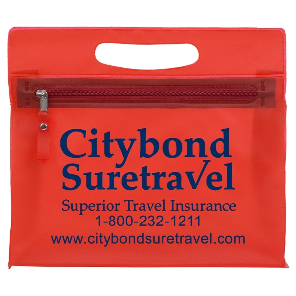 Vinyl travel pouch with zipper, overseas.... from ASI 62660 Innovation Line