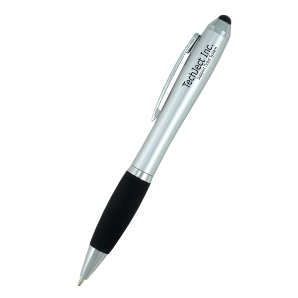 5 3/8" x 1/2" ABS plastic twist-action pen with textured grip... from ASI 62660 Innovation Line