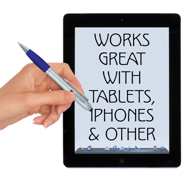 5 3/8" x 1/2" ABS plastic twist-action pen with textured grip... from ASI 62660 Innovation Line