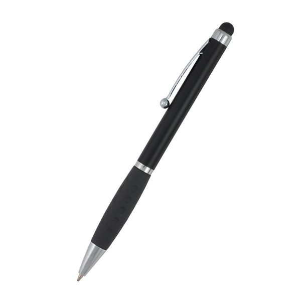 5 3/8" x 1/2" ABS plastic twist-action pen with soft rubber... from ASI 62660 Innovation Line