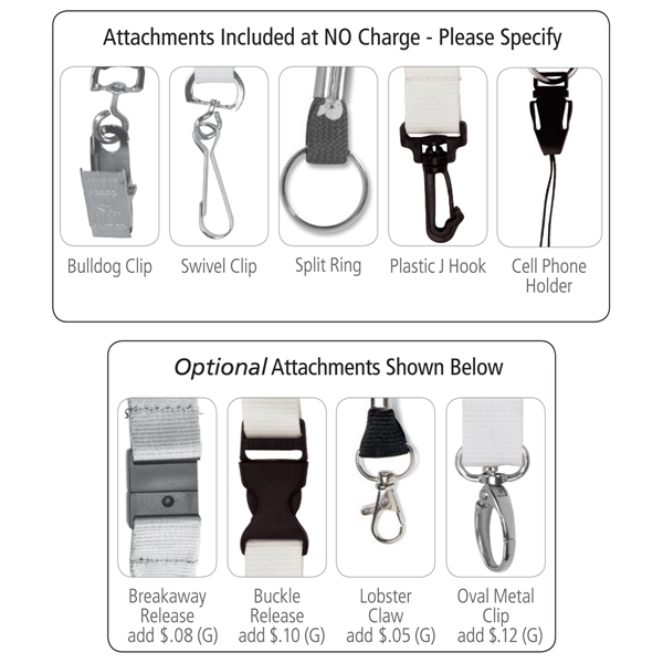 1/2" x 18" polyester lanyard with assorted attachments.... from ASI 62660 Innovation Line