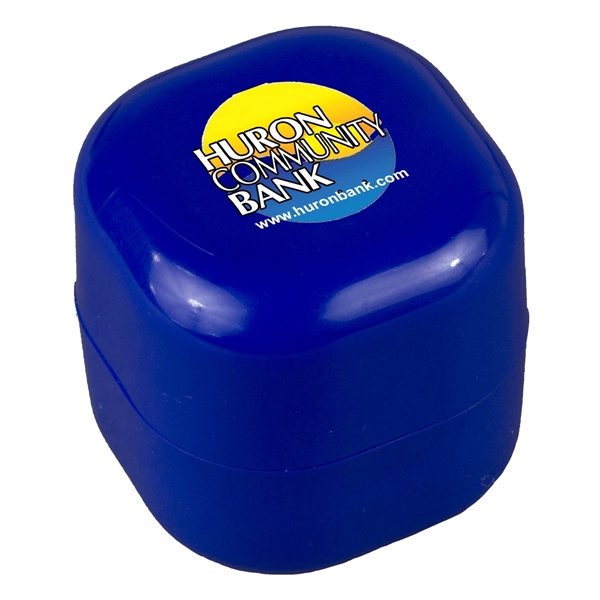 1 3/8" cube-shaped ABS plastic 8g vanilla flavored lip balm and... from ASI 62660 Innovation Line