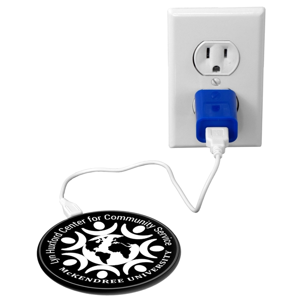 Place your Qi wireless enabled devices on the charging base to... from ASI 62660 Innovation Line