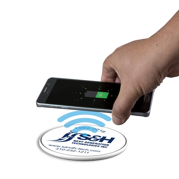 Place your Qi wireless enabled devices on the charging base to... from ASI 62660 Innovation Line
