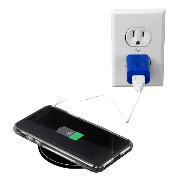 Place your Qi wireless enabled devices on the charging base to... from ASI 62660 Innovation Line