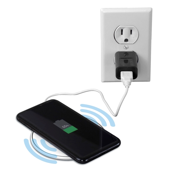 Place your Qi wireless enabled devices on the charging base to... from ASI 62660 Innovation Line