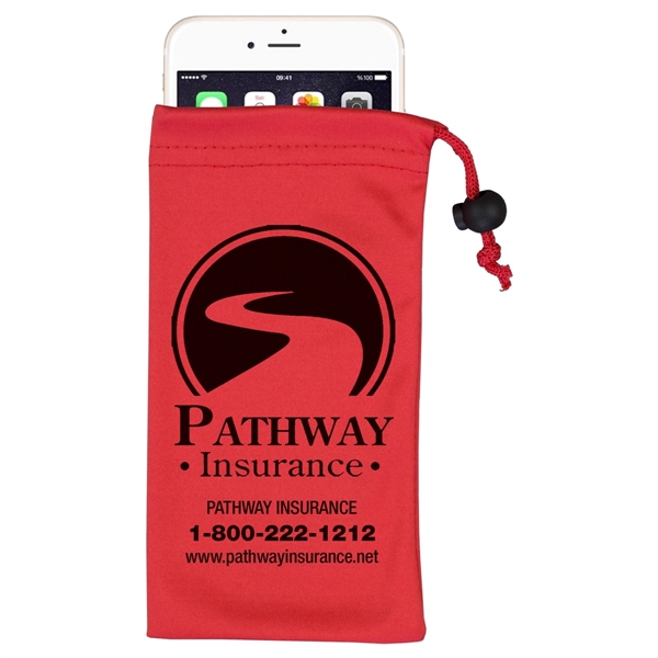 Microfiber drawstring pouch for smartphones, glasses, cameras and more.... from ASI 62660 Innovation Line