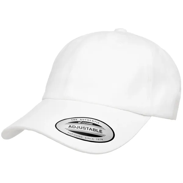 Soft peached cotton Flexfit dad cap-ideal for casual promotions and custom... from ASI 72657 Active Life Promo / Active Life