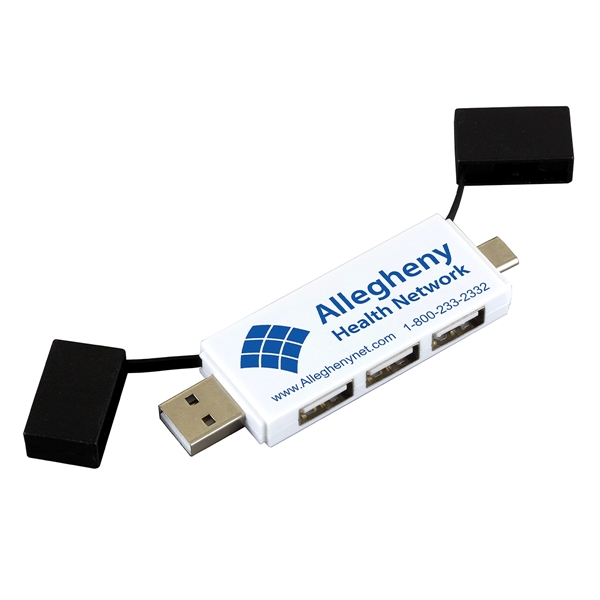 3 port mini USB hub with lift-away lids.... from ASI 62660 Innovation Line