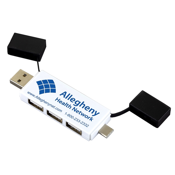 3 port mini USB hub with lift-away lids.... from ASI 62660 Innovation Line