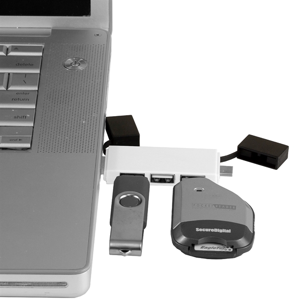 3 port mini USB hub with lift-away lids.... from ASI 62660 Innovation Line