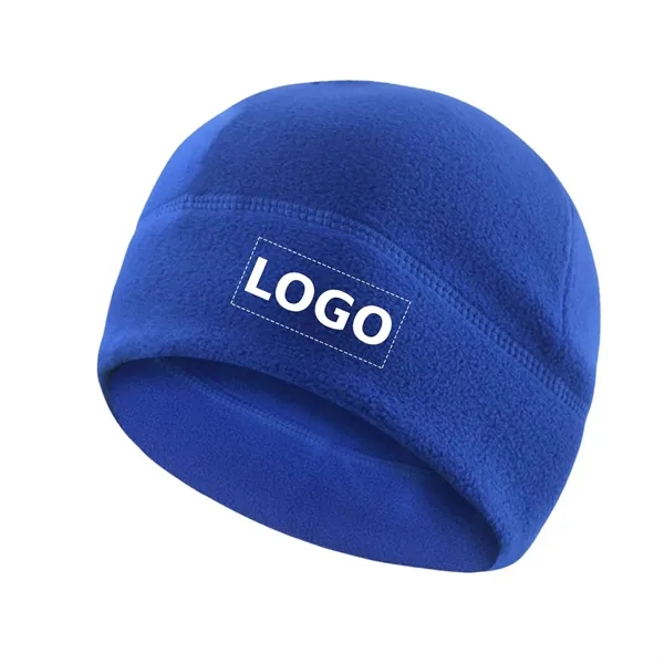 Cycling warm fleece beanie hat plus full color heat transfer on... from ASI 37218 Athena Promo (tm)