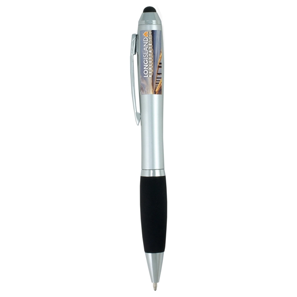 Ballpoint pen with twist action mechanism and soft rubber stylus.... from ASI 62660 Innovation Line