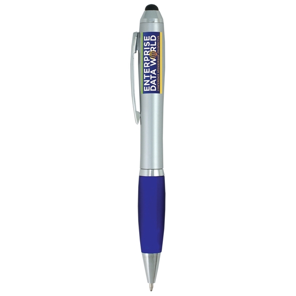 Ballpoint pen with twist action mechanism and soft rubber stylus.... from ASI 62660 Innovation Line