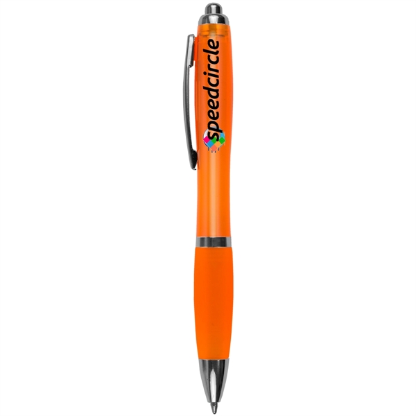 Click action ballpoint pen with a metal pocket clip and grip... from ASI 62660 Innovation Line