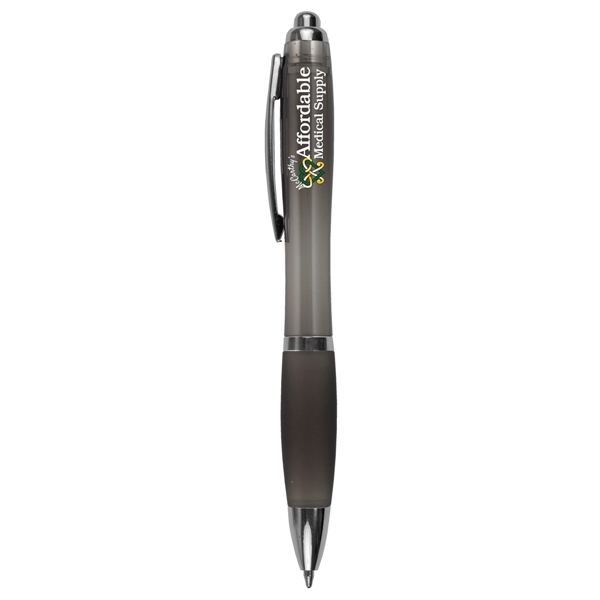 Click action ballpoint pen with a metal pocket clip and grip... from ASI 62660 Innovation Line
