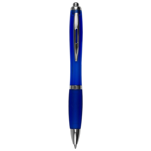 Click action ballpoint pen with a metal pocket clip and grip... from ASI 62660 Innovation Line