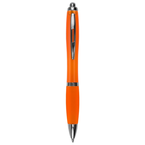 Click action ballpoint pen with a metal pocket clip and grip... from ASI 62660 Innovation Line