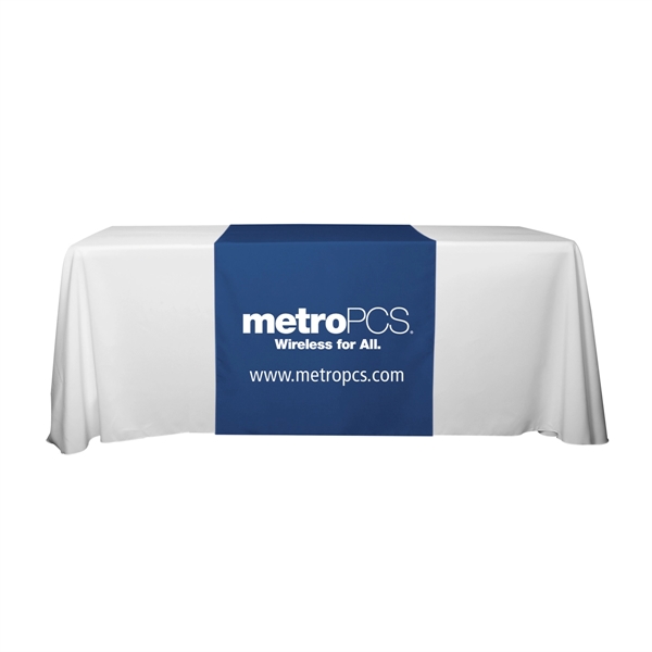 30"W x 90"L table runner made of polyester fabric with customization.... from ASI 62660 Innovation Line