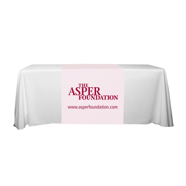 30"W x 90"L table runner made of polyester fabric with customization.... from ASI 62660 Innovation Line