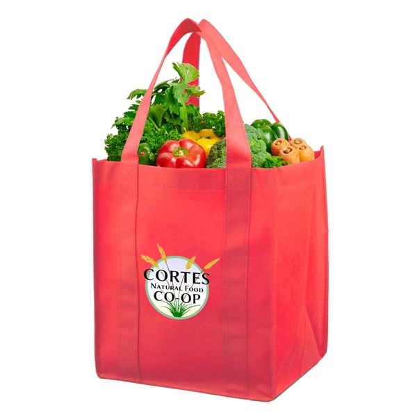 13" x 15" x 10" 80GSM non-woven PP reusable stitched grocery... from ASI 62660 Innovation Line