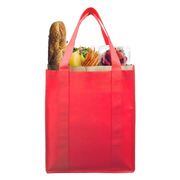 13" x 15" x 10" 80GSM non-woven PP reusable stitched grocery... from ASI 62660 Innovation Line