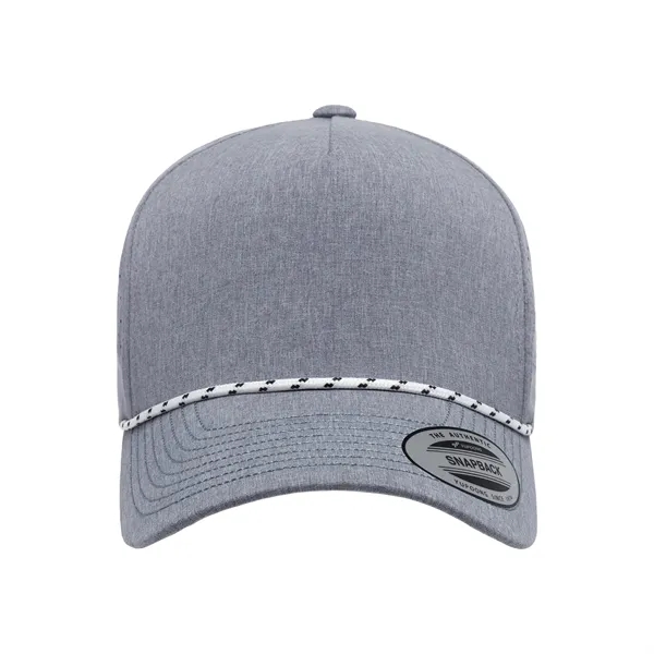 Breathable perforated 5-panel rope snapback cap with high profile and snap... from ASI 72657 Active Life Promo / Active Life