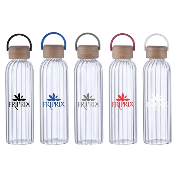 Single Wall Glass Bottle with Bamboo Lid... from ASI 57956 Graphco line