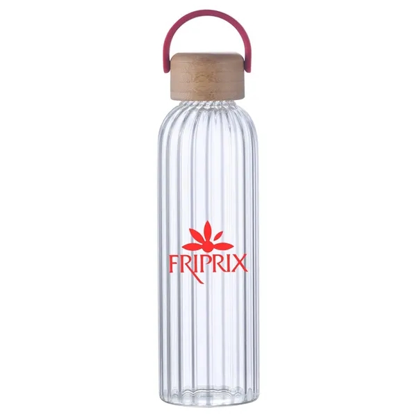 Single Wall Glass Bottle with Bamboo Lid... from ASI 57956 Graphco line