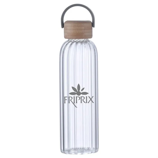 Single Wall Glass Bottle with Bamboo Lid... from ASI 57956 Graphco line