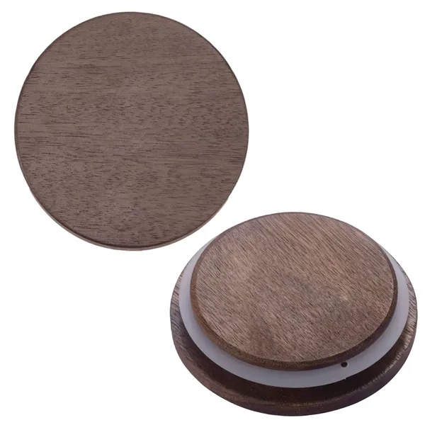 18 oz. Ceramic mug with wood lid.... from ASI 57956 Graphco line