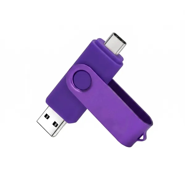 An aluminum and plastic Type-C swivel USB 2.0 flash drive available... from ASI 37218 Athena Promo (tm)