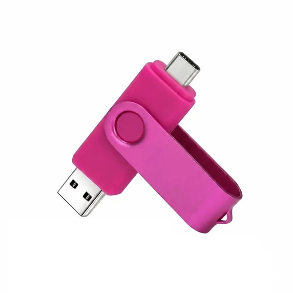 An aluminum and plastic Type-C swivel USB 2.0 flash drive available... from ASI 37218 Athena Promo (tm)