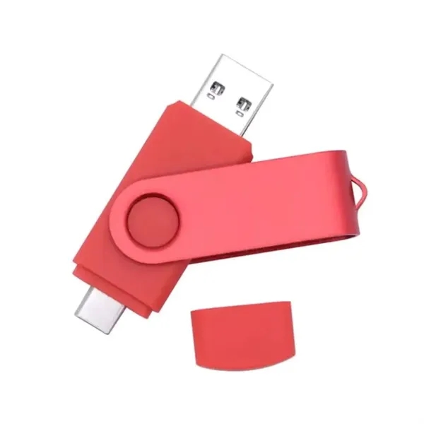 An aluminum and plastic Type-C swivel USB 2.0 flash drive available... from ASI 37218 Athena Promo (tm)