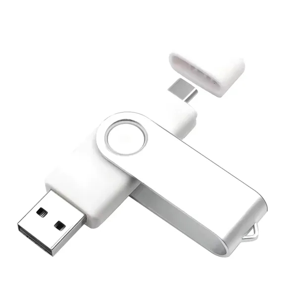 An aluminum and plastic Type-C swivel USB 2.0 flash drive available... from ASI 37218 Athena Promo (tm)