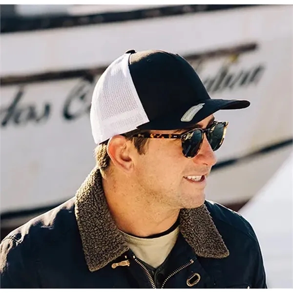 Eco-friendly Flexfit 110 two-tone recycled mesh cap with mid profile and... from ASI 72657 Active Life Promo / Active Life