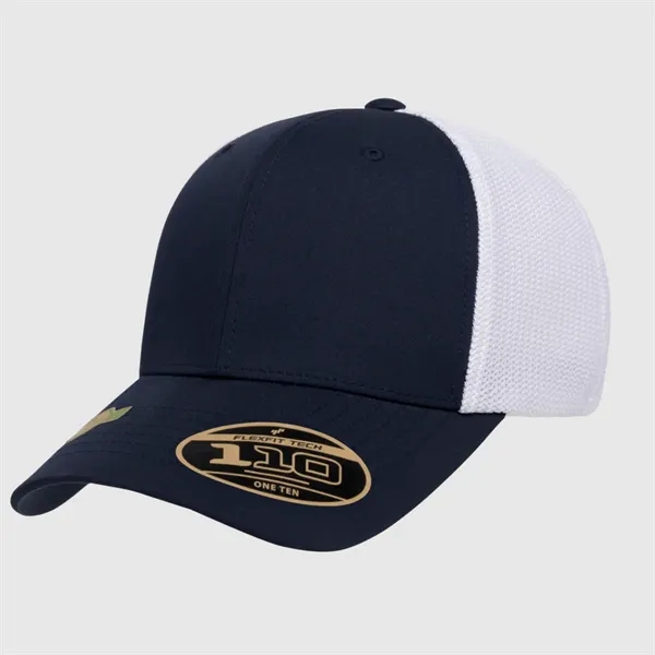 Eco-friendly Flexfit 110 two-tone recycled mesh cap with mid profile and... from ASI 72657 Active Life Promo / Active Life