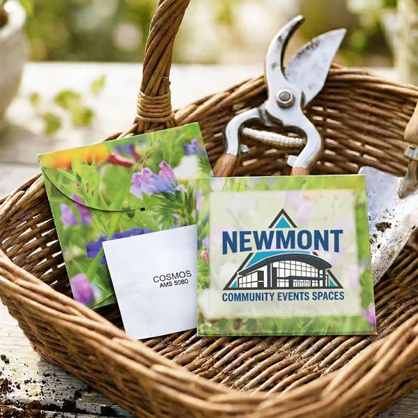 Full color Say It With Seeds "Pop Open" envelope with flower... from ASI 54100 Fields Manufacturing Inc / Sprout Tyme Line by American Greenwood