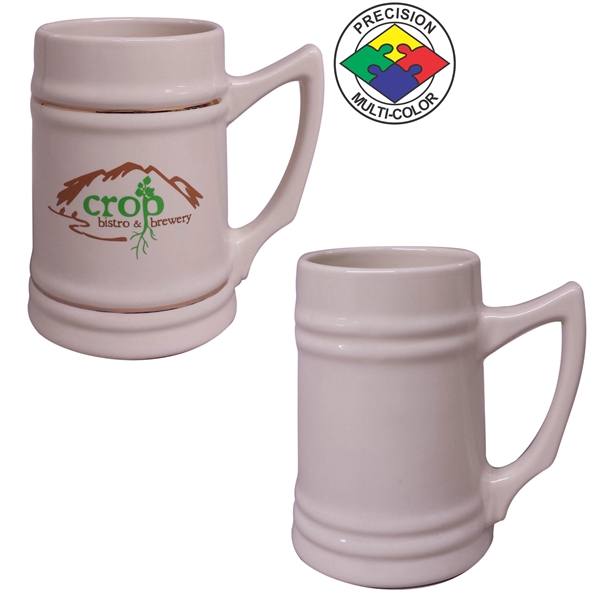 24oz Ceramic Stein. Comes in natural, natural with gold band, and... from ASI 80093 Pyrographics / Pyrographics Line