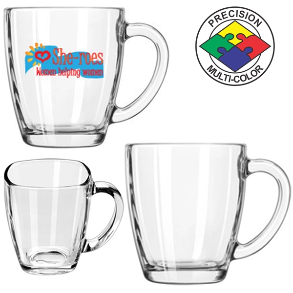 14oz Square Clear Glass Bistro Mug... from ASI 80093 Pyrographics / Pyrographics Line