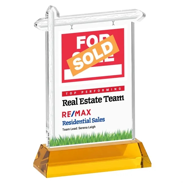 Real Estate VividPrint™ Award on Hartford Base - Amber... from ASI 84592 St Regis Group / St Regis