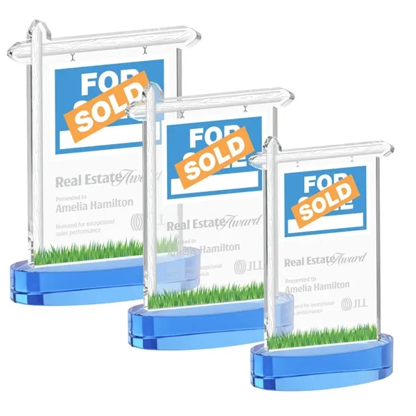 Real Estate Award on Alberton Base - Sky Blue... from ASI 84592 St Regis Group / St Regis