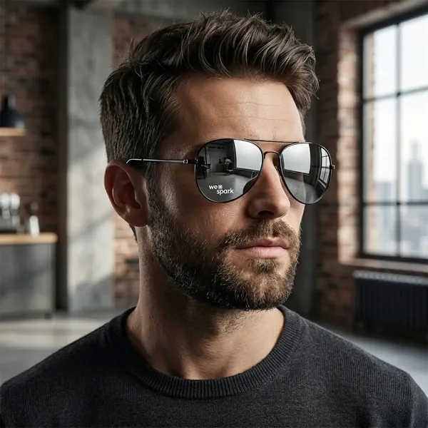 Aviator style sunglasses with acrylic lenses with UVA and UVB protection.... from ASI 62660 Innovation Line