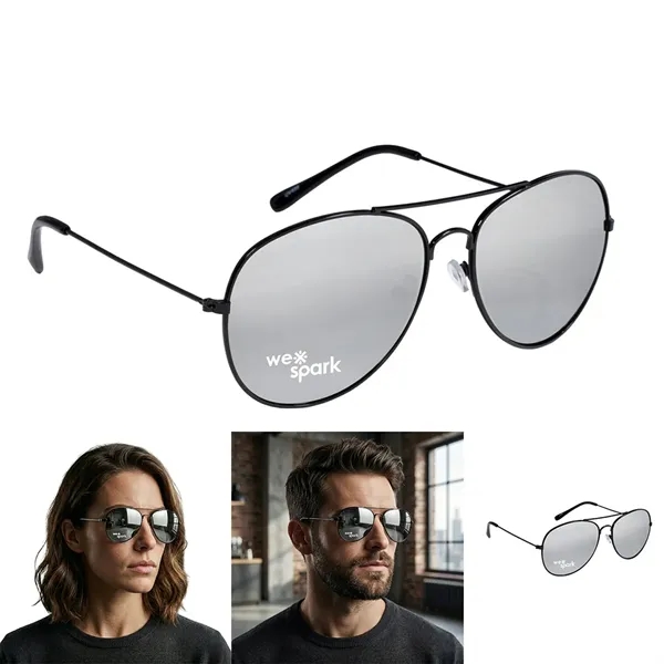 Aviator style sunglasses with acrylic lenses with UVA and UVB protection.... from ASI 62660 Innovation Line