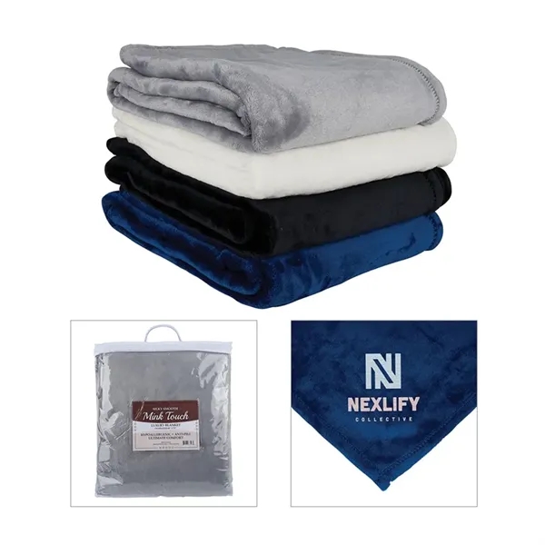 Montreal 60" x 72" Mink Touch Luxury Blanket... from ASI 67866 Logomark/Valumark