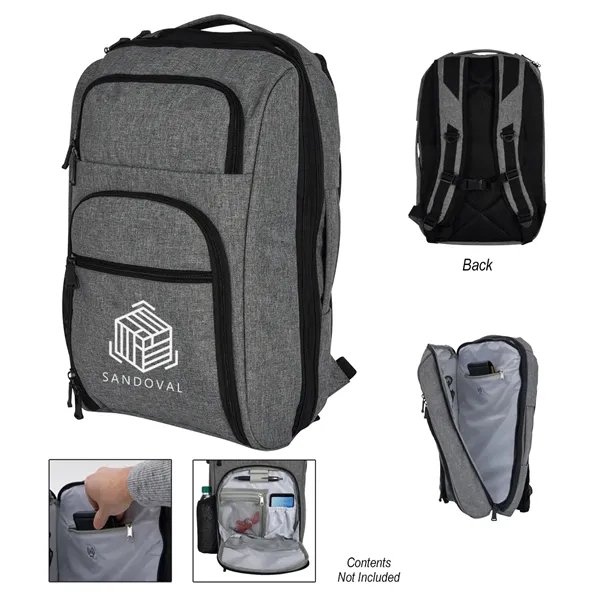 Heathered RFID laptop backpack and briefcase with several pockets and added... from ASI 61125 Hit Promotional Products / Hit®
