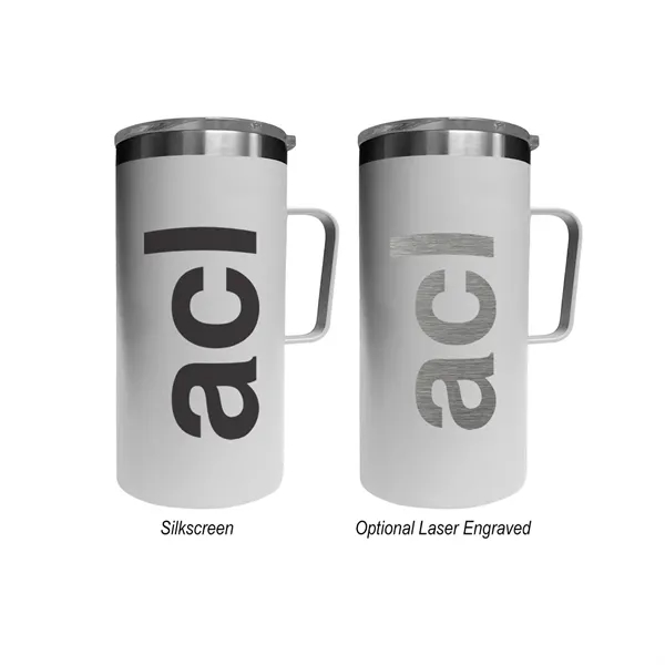 20 ounce stainless steel Kaden insulated tumbler with lid and handle.... from ASI 61125 Hit Promotional Products / Hit®